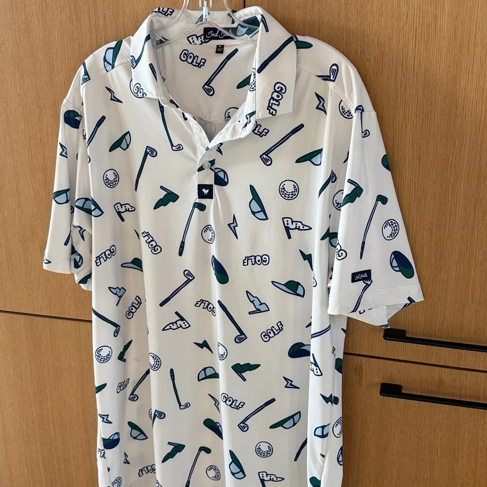 BAD BIRDIE YARD SALE Golf POLO Short Sleeve Shirt Men’s Size X-Large
